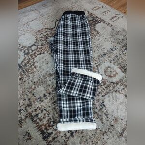 Plaid Black/White sweats/Wove Inside Pants ""NEW""!!